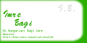 imre bagi business card